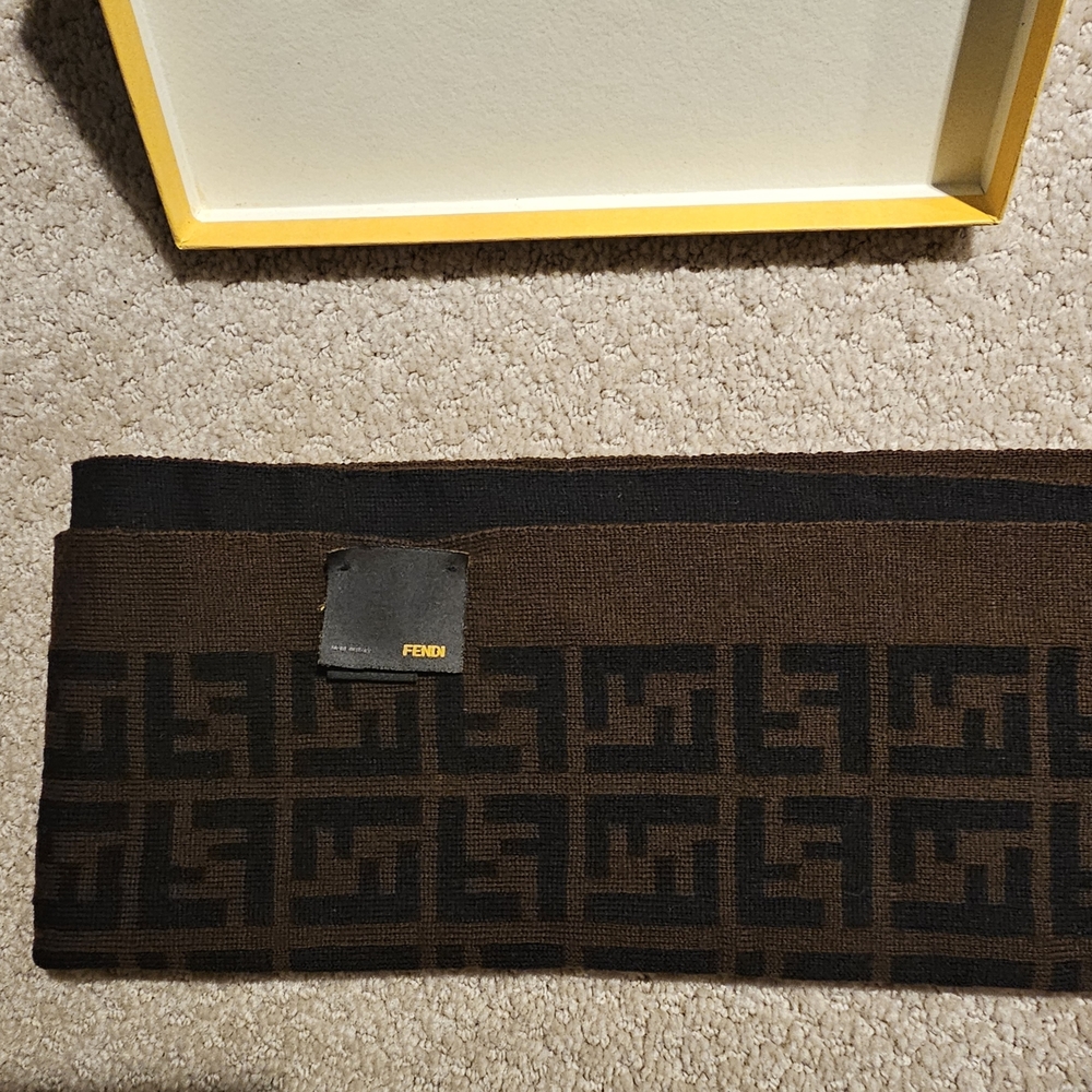 Fendi Brown and Black Scarf